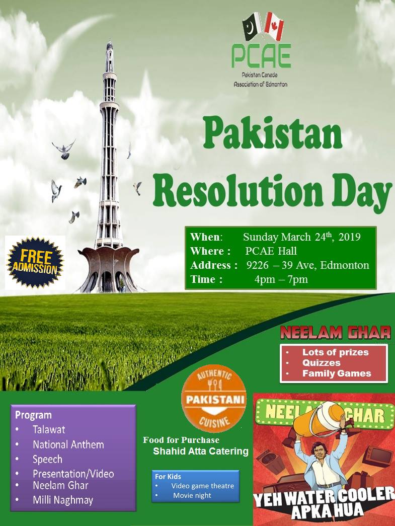 Pakistan Resolution Day Celebration Edmonton